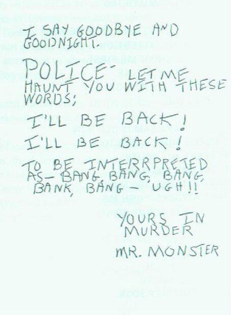 Asesinos seriales: la carta de El Hijo de Sam, detenido tras matar a seis personas y herir a siete.