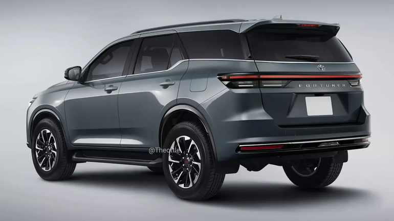 Las luces traseras LED conectadas por una barra luminosa horizontal serían el sello distintivo de la nueva Toyota SW4 en su parte trasera. Las luces traseras LED conectadas por una barra luminosa horizontal serían el sello distintivo de la nueva Toyota SW4 en su parte trasera.