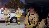 Un bombero cordobes se retiró y sus compañeros le organizaron una emotiva despedida. Un bombero cordobes se retiró y sus compañeros le organizaron una emotiva despedida.