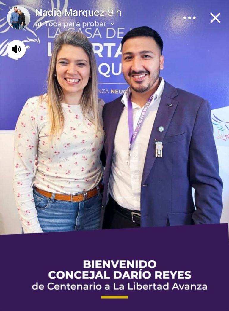 Darío Reyes hace más de un año que se refernció con La Libertad Avanza. Estaba dentro de la lista de Esteban Cimolai en Somos Centenario. Darío Reyes hace más de un año que se refernció con La Libertad Avanza. Estaba dentro de la lista de Esteban Cimolai en Somos Centenario.