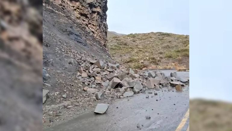 Se desmoronaron rocas sobre la ruta 43: piden precaución para circular por el norte neuquino