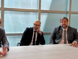 Los jueces del juicio de estafa con planes sociales, Juan Manuel Kees, Luciano Hermosilla y Juan Guaita. Los jueces del juicio de estafa con planes sociales, Juan Manuel Kees, Luciano Hermosilla y Juan Guaita.