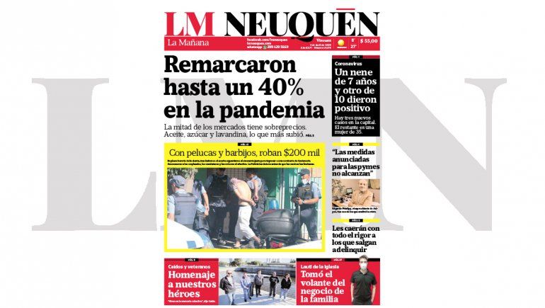 La edición impresa de LM Neuquén de hoy