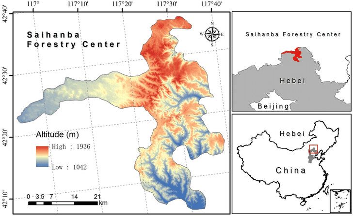 El mapa identifica Saihanba, situado en el norte de la ciudad de Chengde, provincia de Hebei, en el norte de China. El mapa identifica Saihanba, situado en el norte de la ciudad de Chengde, provincia de Hebei, en el norte de China.