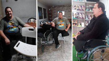 Román Pastore, de 44 años, perdió una de sus piernas en un hecho de inseguridad. Román Pastore, de 44 años, perdió una de sus piernas en un hecho de inseguridad.