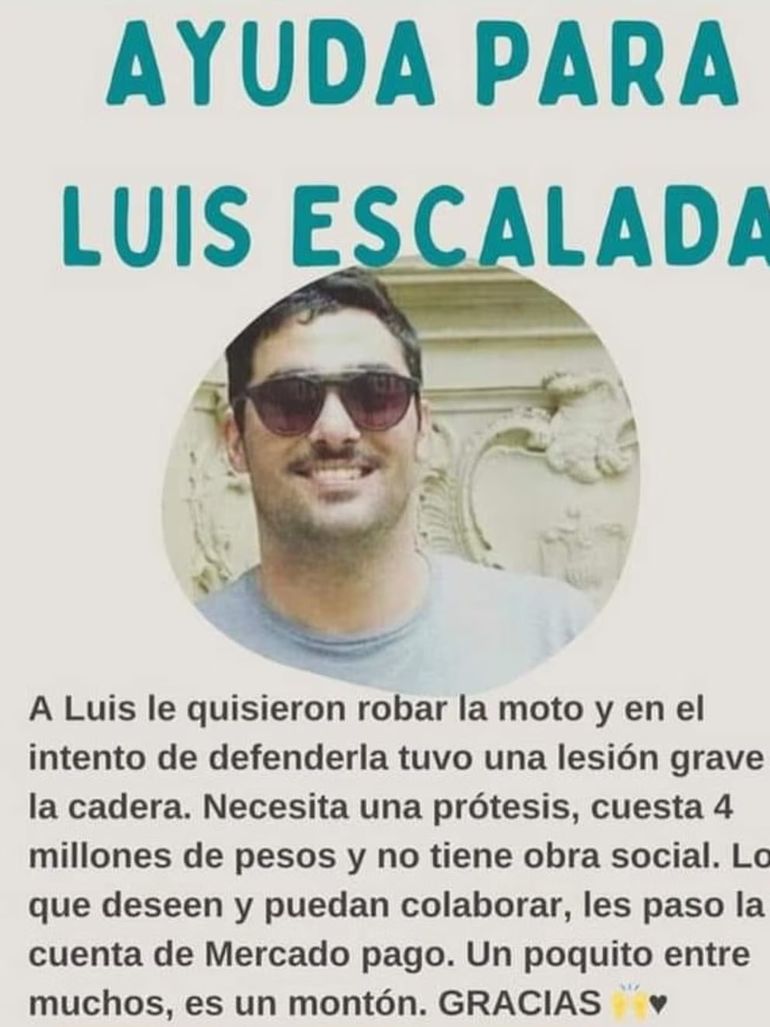 Luis, víctima del robo, necesita una prótesis de alta calidad. Luis, víctima del robo, necesita una prótesis de alta calidad.