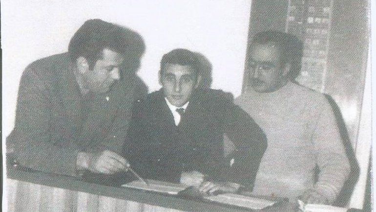 Héctor Sainz con Olguín y Clementi..