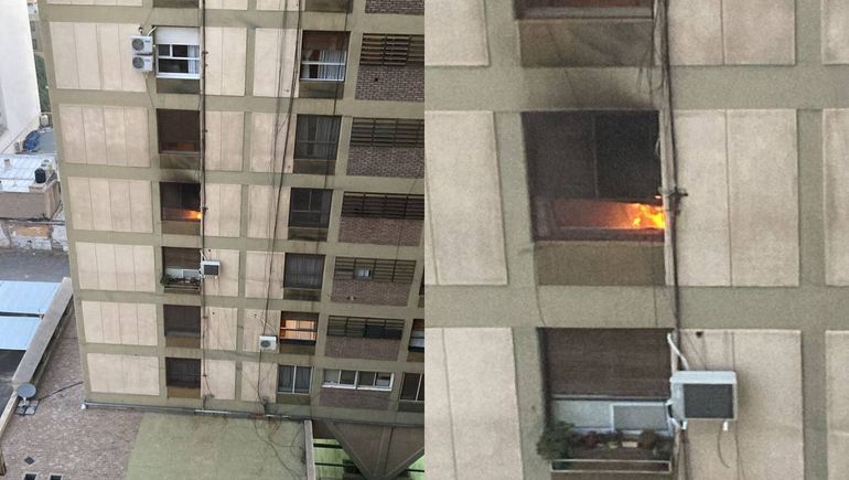 Se incendió un departamento de Galería Jardín: dos dotaciones trabajaron en el lugar