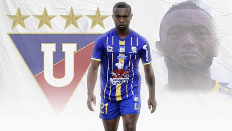 Pedro Pablo Perlaza, jugador de LDU Quito que interesa a Boca tras la salida de Julio Buffarini.