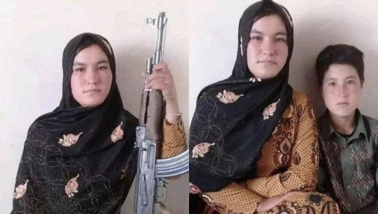 Afganistán: joven afgana enfrenta a un grupo de talibanes