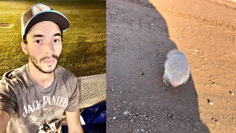 Hugo, el petrolero que descubrió el pichiciego en un yacimiento cerca de Añelo Hugo, el petrolero que descubrió el pichiciego en un yacimiento cerca de Añelo