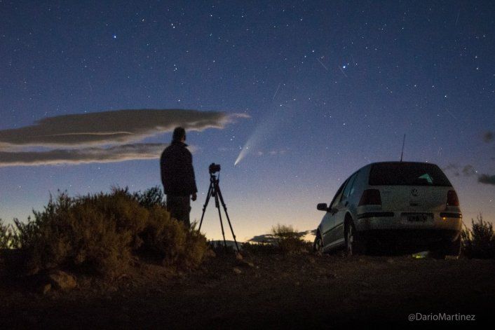 La magia de captar un cometa en el cielo de Neuquén / Fotos 