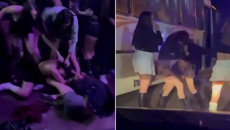 La pelea entre las jóvenes comenzó adentro del boliche y siguió afuera
