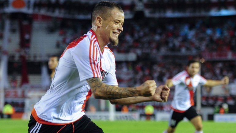 El desahogo de DAlessandro tras convertir su primer gol en River desde que pegó la vuelta al club.