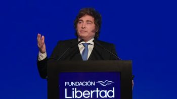 El presidente Javier Milei habló este lunes en la Fundación Libertad. El presidente Javier Milei habló este lunes en la Fundación Libertad.