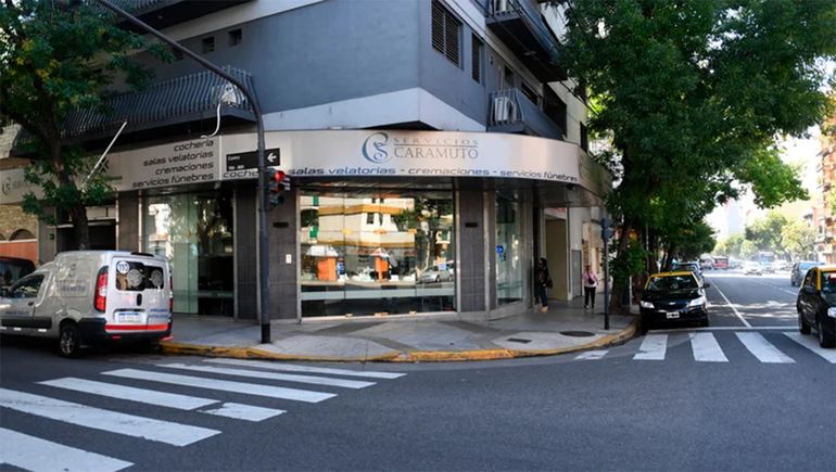 La cochería donde se realiza el velorio de Rozín.