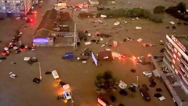 El temporal causó una catástrofe en Valencia.