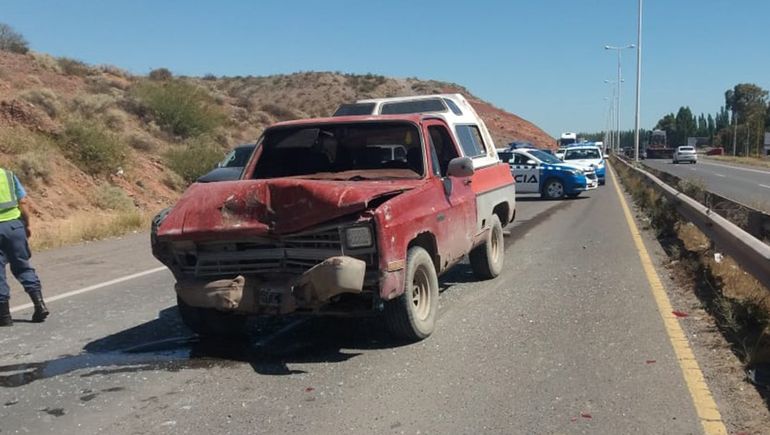 Ruta 7: dos niños internados tras un choque en cadena