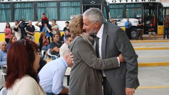 Peressini, durante la inauguración de la nueva terminal.