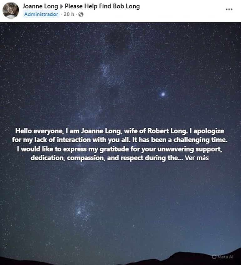 La esposa de Robert Long confirmó que los restos encontrados en la camioneta eran los de su marido, buscado desde 2010. La esposa de Robert Long confirmó que los restos encontrados en la camioneta eran los de su marido, buscado desde 2010.