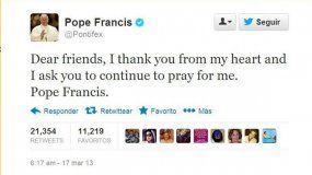 La cuenta de Twitter @pontifex publica en nueve idiomas y en total tiene 31 millones de seguidores.
