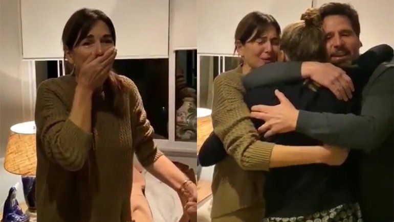 El emotivo video de Andrea Frigerio: su hija volvió de Europa de sorpresa