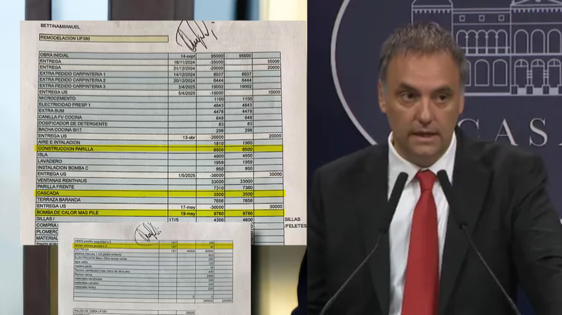 El contratista que refaccionó la casa de Manuel Adorni presentó facturas y documentos que avalan que el funcionario gastó 245 dólares. | LM Neuquen El contratista que refaccionó la casa de Manuel Adorni presentó facturas y documentos que avalan que el funcionario gastó 245 dólares.