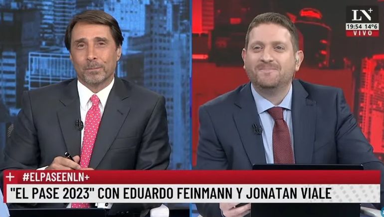 Eduardo Feinmann y Jonatan Viale, las dos figuras de LN que no se hablan. Eduardo Feinmann y Jonatan Viale, las dos figuras de LN que no se hablan.