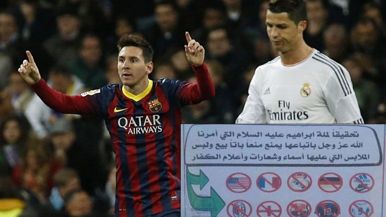 80 latigazos por usar la camiseta de Messi o Ronaldo