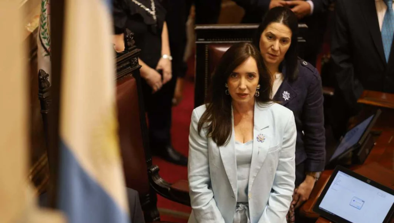 Victoria Villarruel fue cuestionada por Casa Rosada tras una polémica sesión en el Senado.Foto: Daniel Vides/NA.