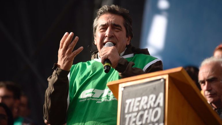 Hugo "Cachorro" Godoy, secretario de la CTA Autónoma, también apuntó contra el Gobierno. Hugo "Cachorro" Godoy, secretario de la CTA Autónoma, también apuntó contra el Gobierno.
