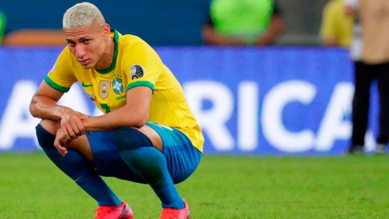 Richarlison tras la final perdida ante la Argentina en el Maracaná.