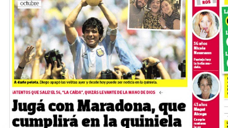 LMN te avisó y Maradona cumplió: salió el 56 y el 10 en la quiniela