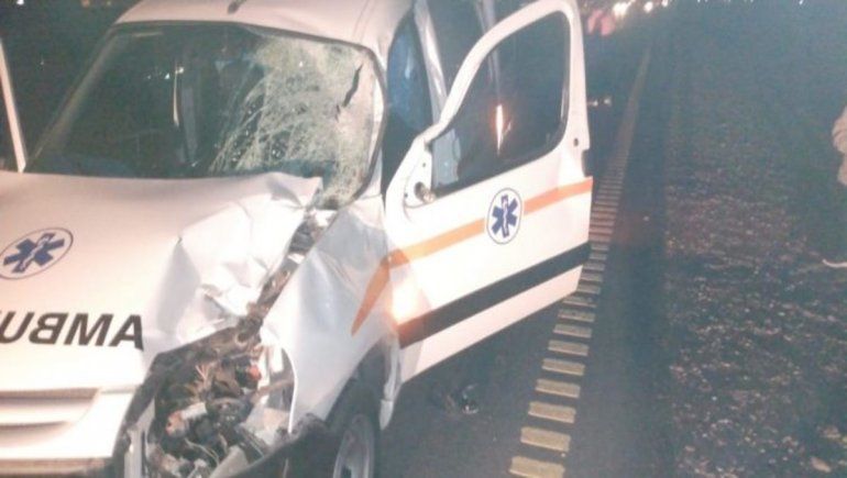 Una ambulancia que viajaba desde Plaza Huincul chocó un caballo