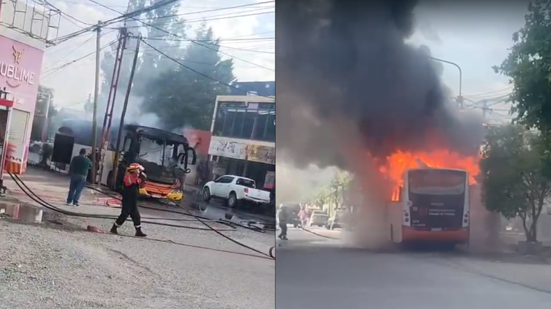 Un grave incendio destruyó un colectivo en Plottier: 15 pasajeros fueron evacuados | LM Neuquen Un grave incendio destruyó un colectivo en Plottier: 15 pasajeros fueron evacuados