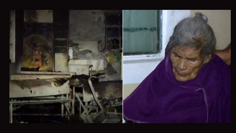 Roban e incendian la casa de una abuela con ella adentro