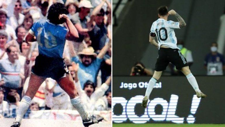 El homenaje de Messi a Maradona en Río inspiró a un usuario de Twitter