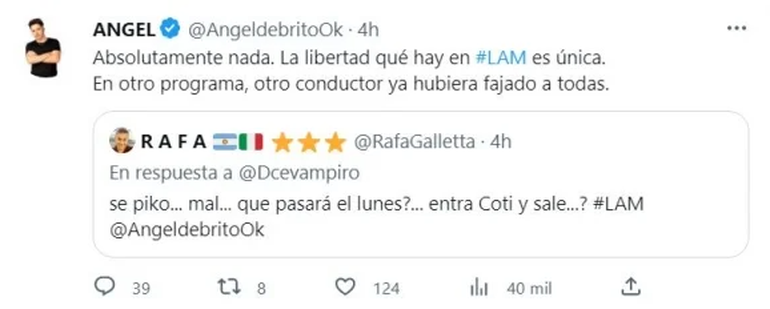 El conductor de LAM les respondió a sus seguidores, que estaban preocupados por la continuidad de la panelista en el programa.