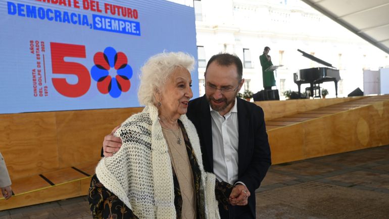 Estela de Carlotto, presente en el acto de 50 años del golpe de Estado en Chile. Estela de Carlotto, presente en el acto de 50 años del golpe de Estado en Chile.