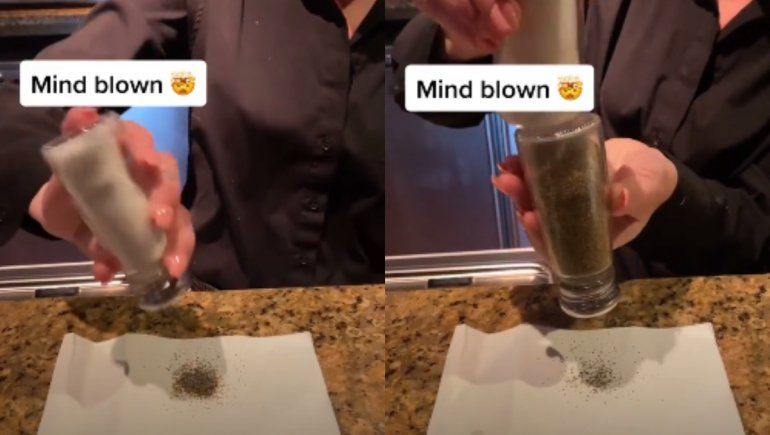 TikTok: una mujer mostró la forma correcta de usar el salero y se hizo viral
