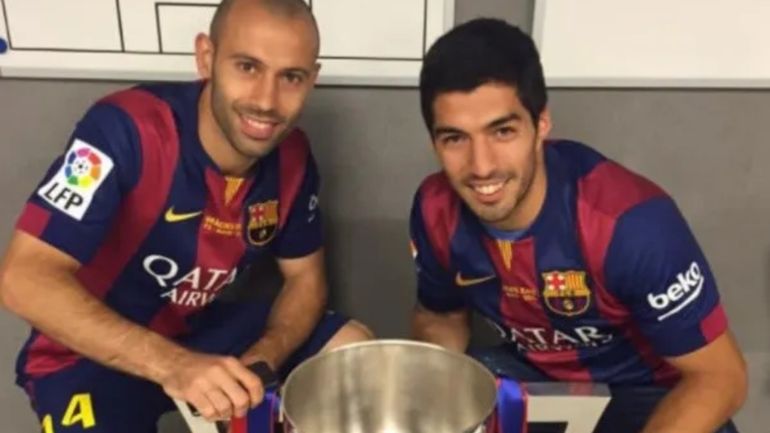 Luis Suárez y Mascherano en su tiempo de Barcelona Luis Suárez y Mascherano en su tiempo de Barcelona