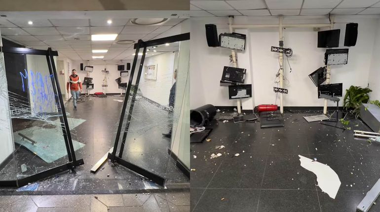 Destrozos en TN y eltrece
