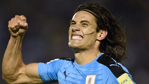 Edinson por dos en la victoria celeste ante Venezuela.