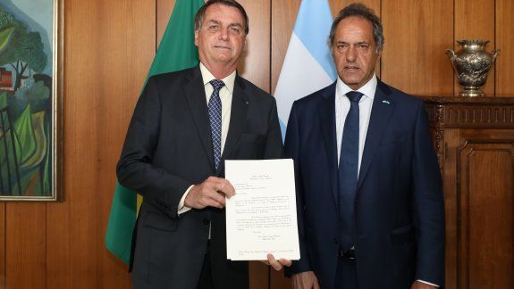 Bolsonaro recibió a Scioli y dijo que espera lo mejor 