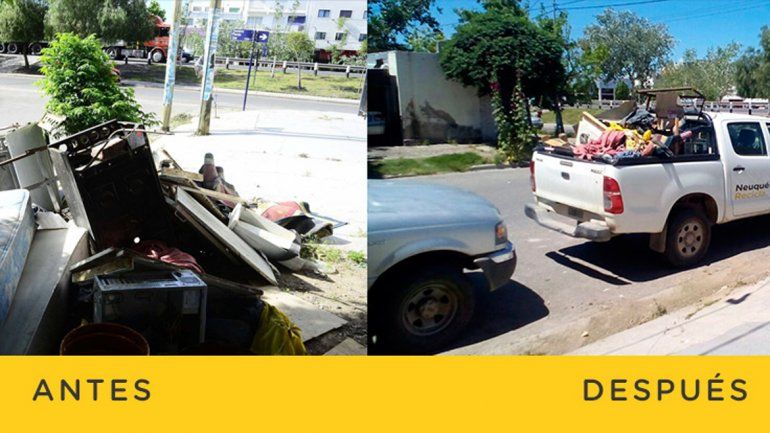 El microbasural que desactivaron en el barrio.