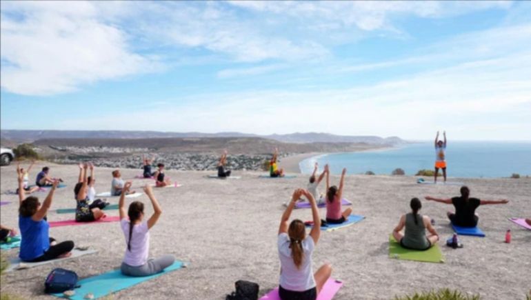 Varias de las actividades del festival Respira se realizan frente al de Rada Tilly