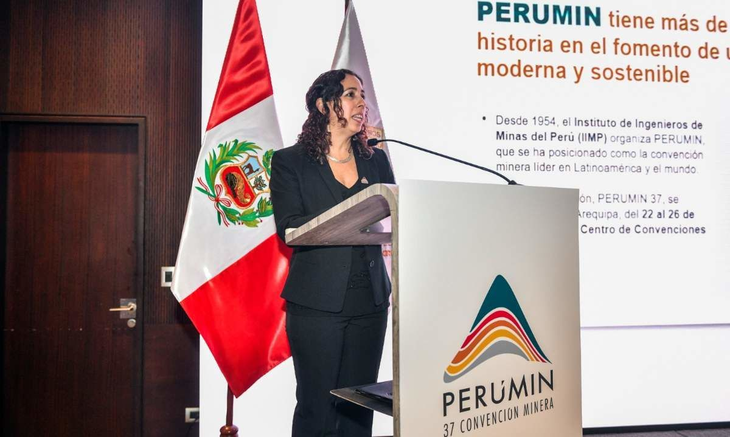 Jimena Sologuren, presidente de PERUMIN 37. Jimena Sologuren, presidente de PERUMIN 37.