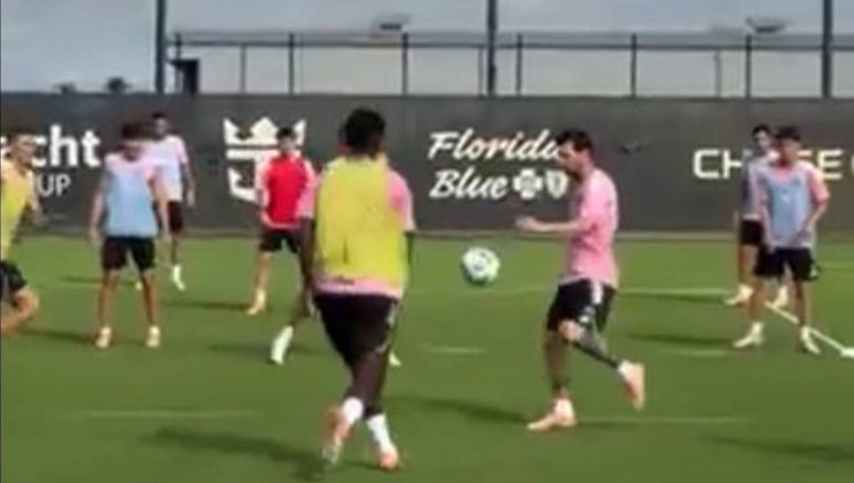 El pase imposible de Messi en el entrenamiento que sorprendió hasta a sus propios compañeros