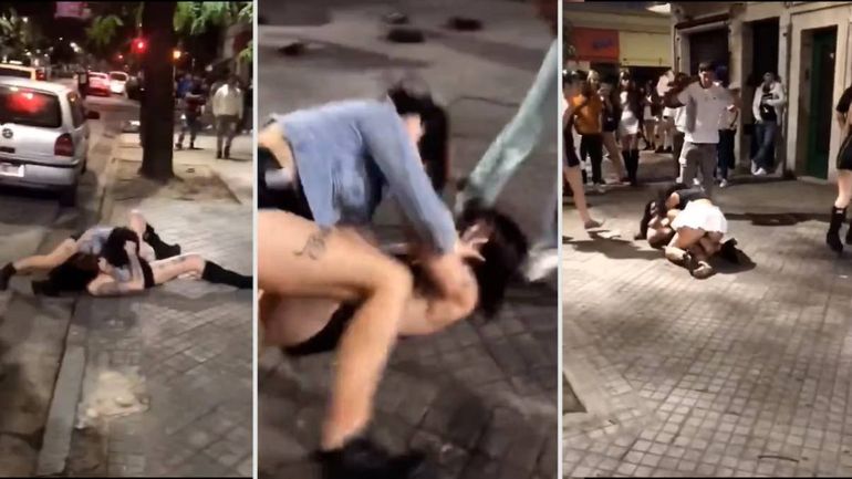 Feroz pelea en Rosario: más de 10 chicas se agarraron a trompadas a la salida de un boliche