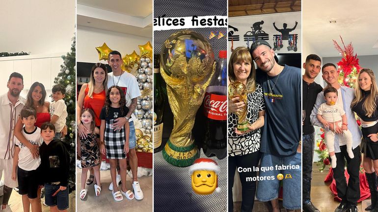 Mirá cómo celebraron la Navidad los campeones del Mundo